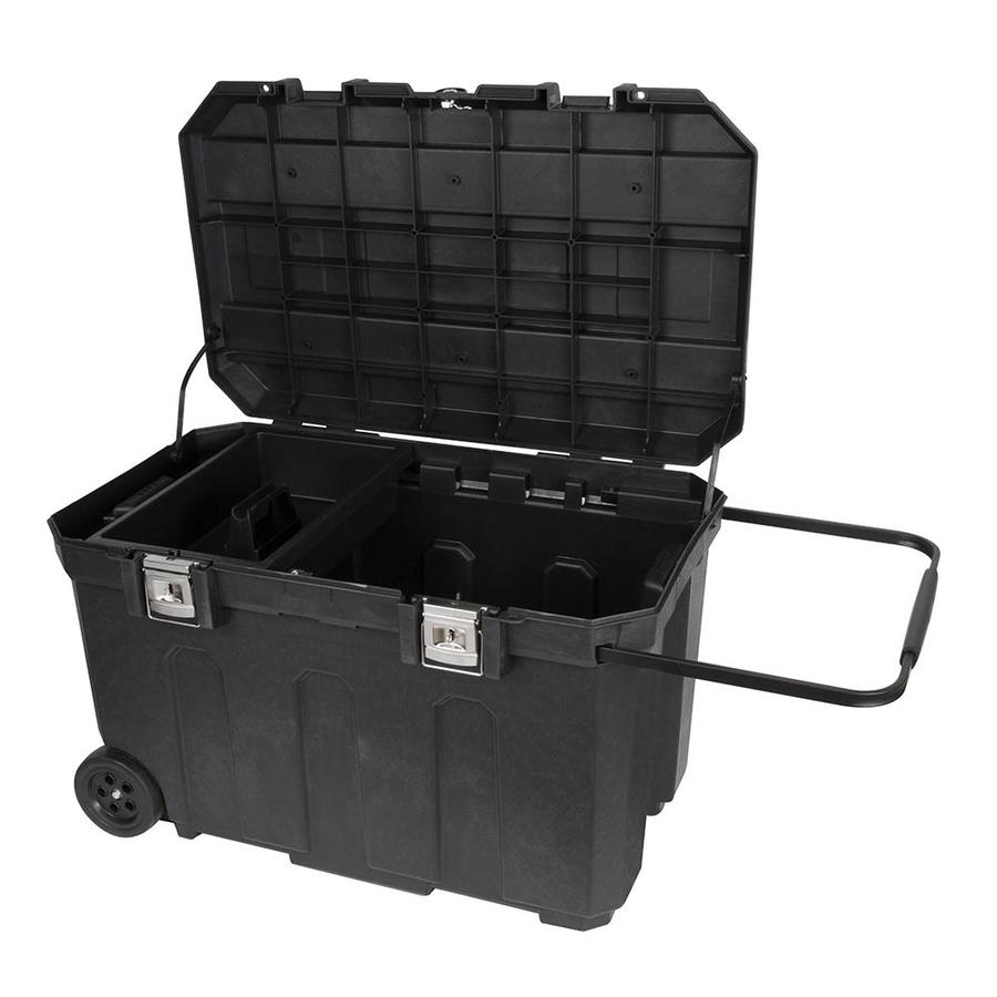 CRAFTSMAN 37-in Black Plastic Wheels Lockable Tool Box in the Portable ...