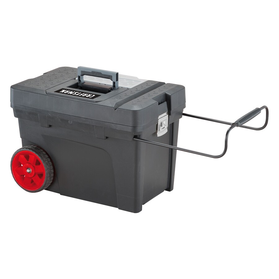 CRAFTSMAN 15.2-in Plastic; Metal Wheels Lockable Tool Box in the ...