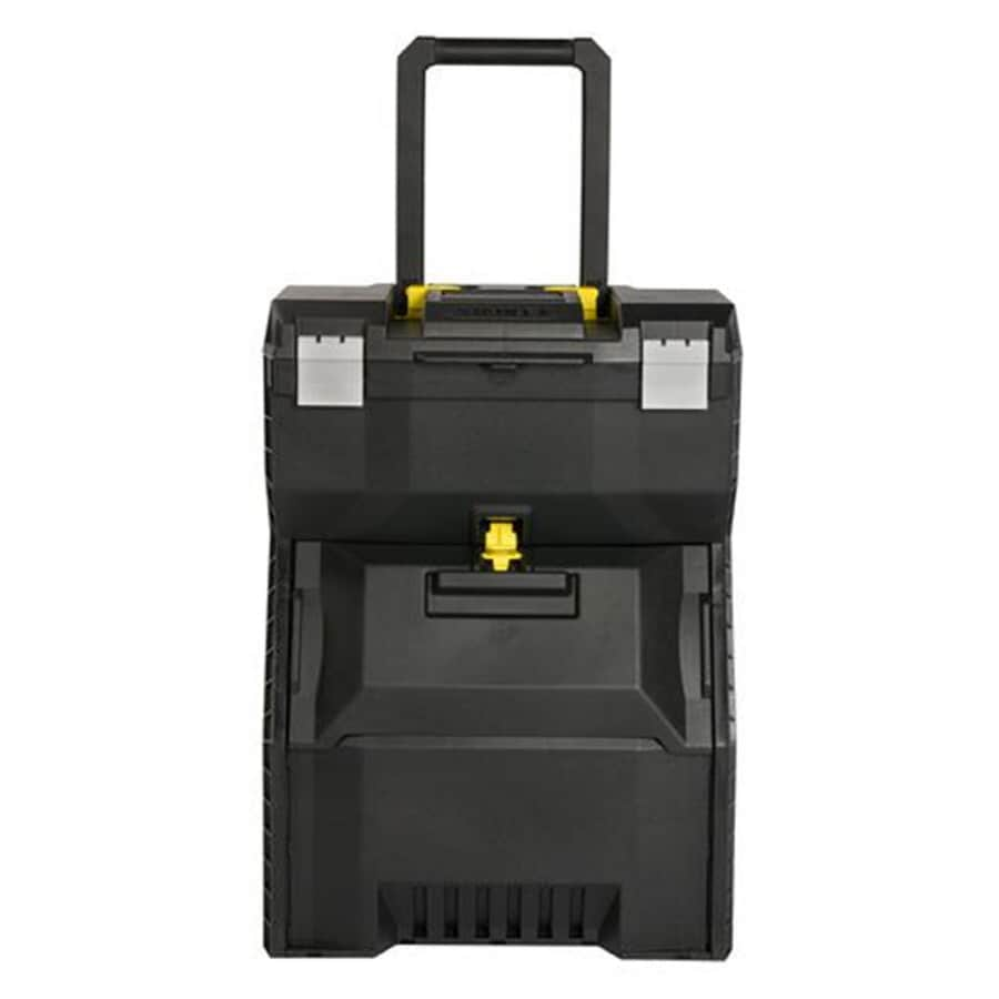 Stanley 16.7-in Black Plastic Wheels Lockable Tool Box in the Portable ...