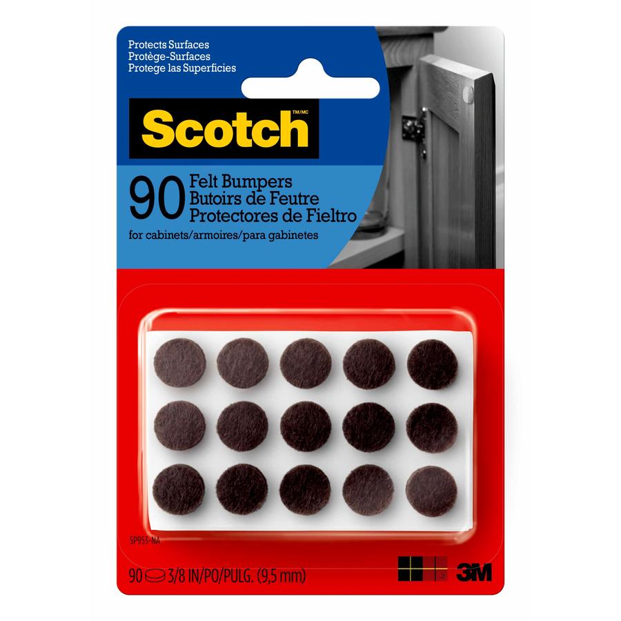 Scotch 90 Pack 3 8 In Brown Round Felt Pad At Lowes Com