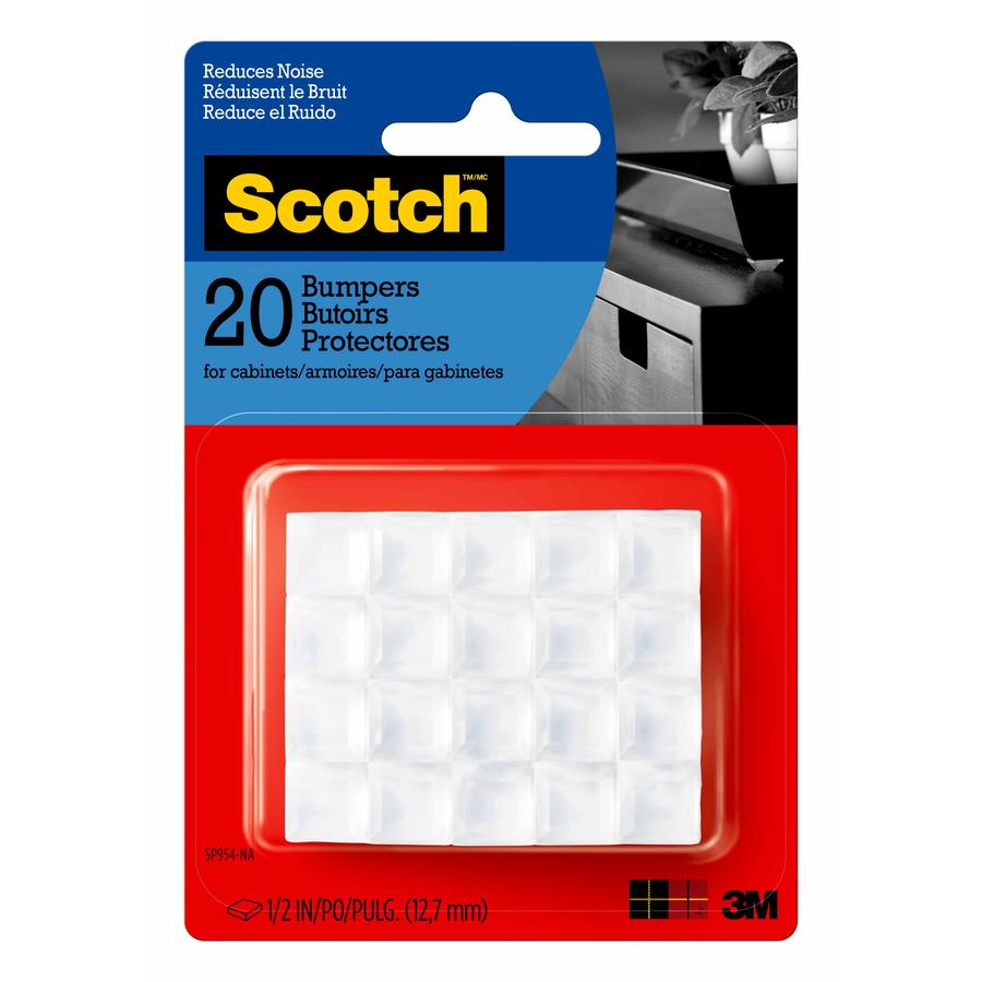 Scotch Rubber Bumper 20 Pack Rubber Adhesive Cabinet Bumpers At