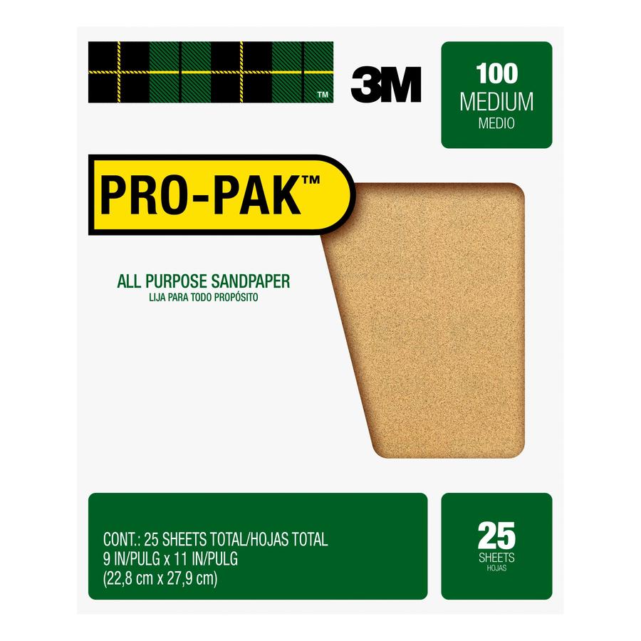 Shop 3M 25Pack 9in W x 11in L 100Grit Commercial Sandpaper at