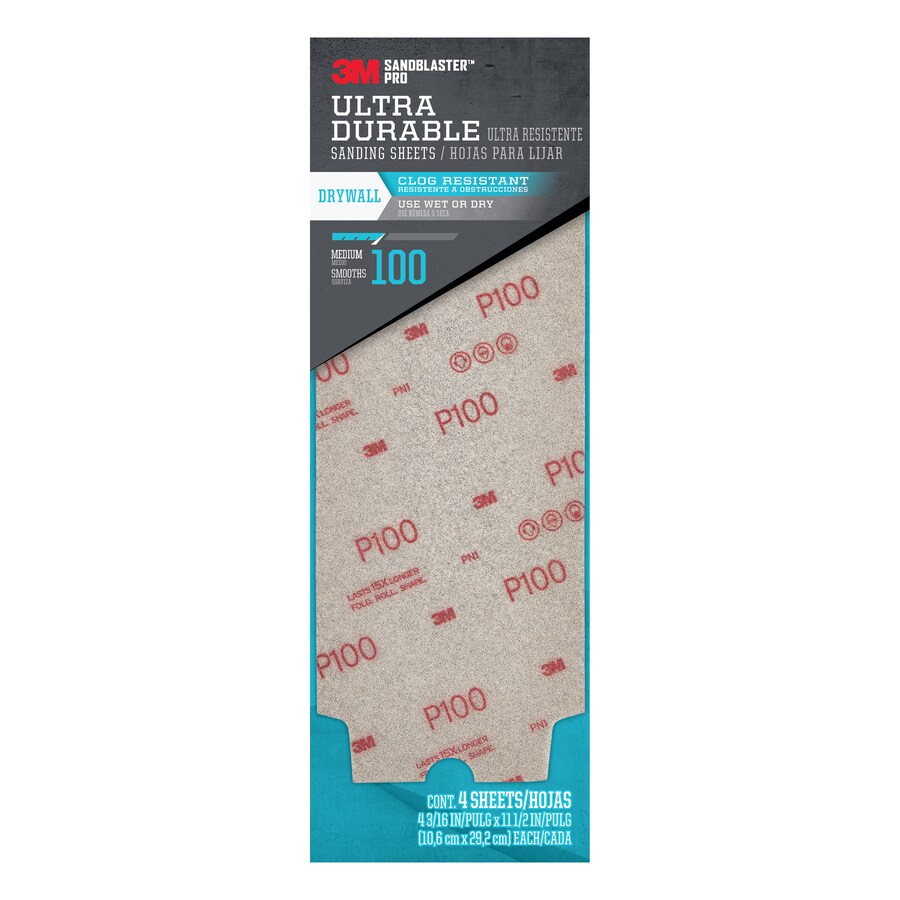 3m Sandblaster Pro 4 Pack 4 1875 In W X 11 5 In L 100 Grit