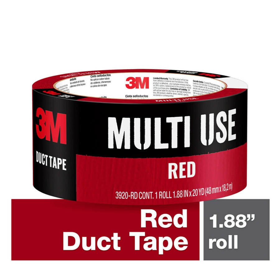 3M Red Rubberized Duct Tape 1.88in x 20yd in the Duct Tape department