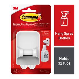 Command Spray Bottle Hanger, 1 hanger, 2 large strips