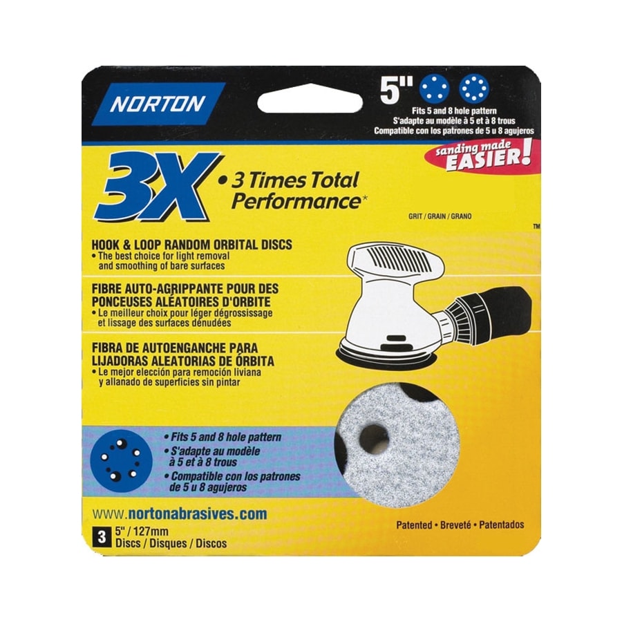 Norton 3Pack 150Grit Disc Sandpaper at