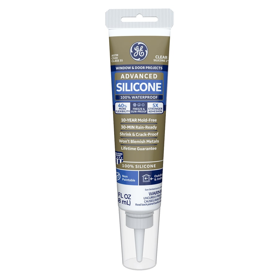 GE Silicone 2+ 2.8-oz Clear Silicone Caulk at Lowes.com