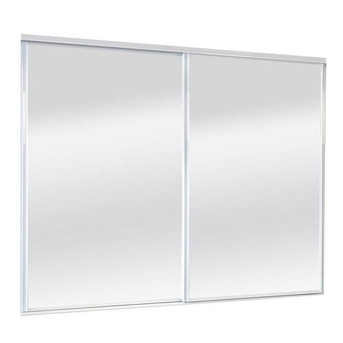Reliabilt 9500 Series Walden White Mirror Panel Steel Sliding