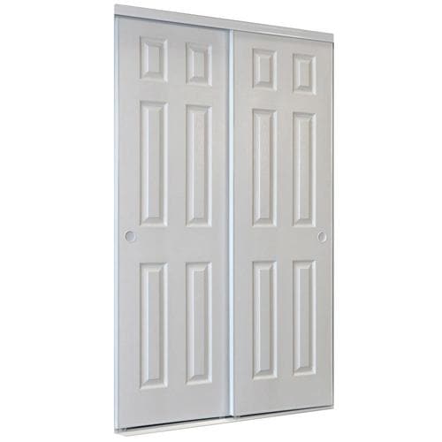 Reliabilt 9205c Series White 6 Panel Steel Sliding Closet Door Hardware Included Common 72 In X 80 In Actual 72 In X 80 In At Lowes Com