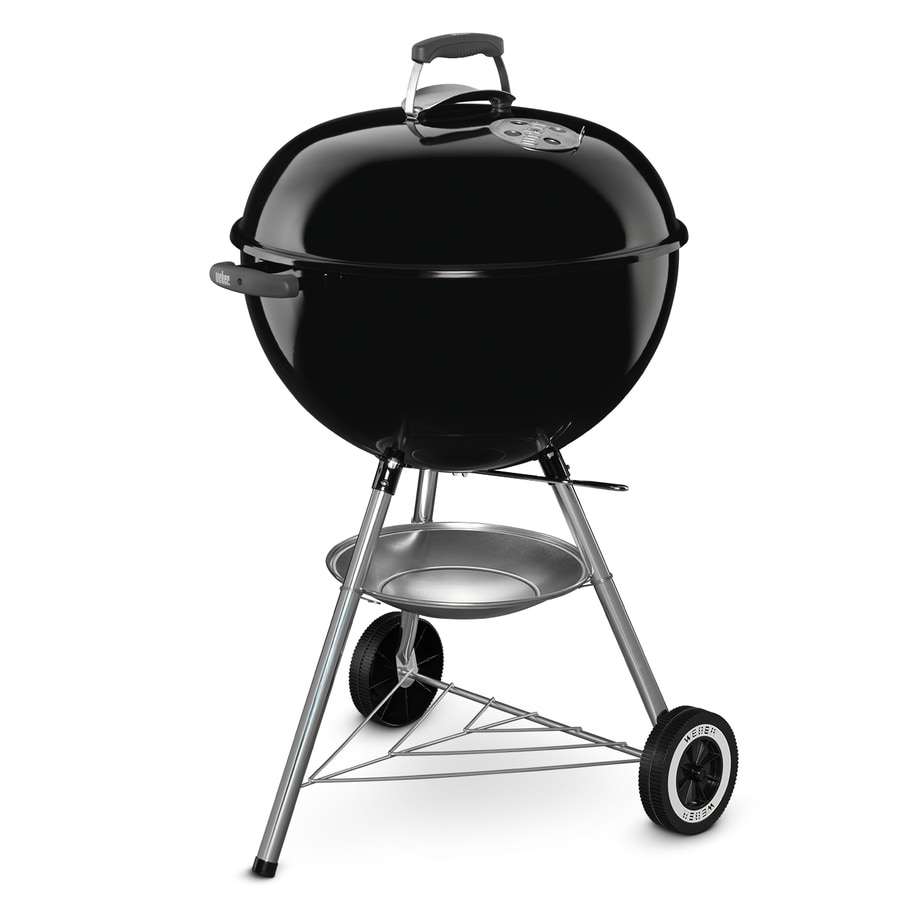 Weber Original Kettle 22 In Black Kettle Charcoal Grill At Lowes Com