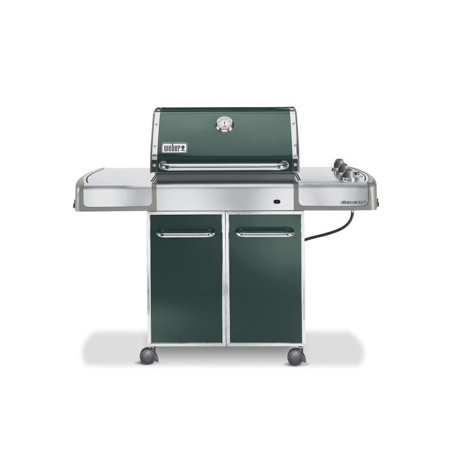 er Genesis E310 3Burner Green Gas Grill at