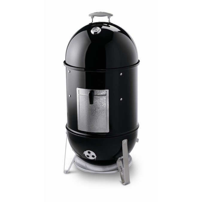 Weber 18-in Smokey Mountain Cooker 41-in H x 19-in W 481-sq in Black Porcelain-Enameled Charcoal Vertical Smoker