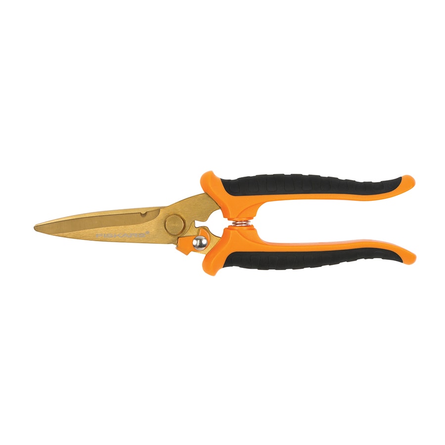 Fiskars 2.5-in Serrated Spring Assisted Soft-Grip Scissors in the ...
