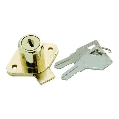 First Watch Polished Brass Cabinet And Drawer Lock At Lowes Com