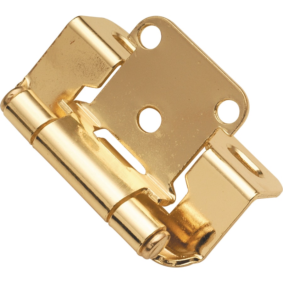 RELIABILT 2-Pack 1/2-in Overlay 200-Degree Opening Aged Brass Self