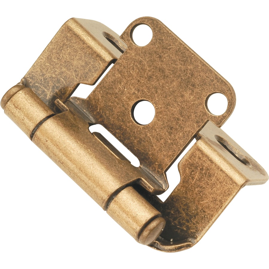 Hickory Hardware 2 Pack 1 2 In Antique Brass Self Closing