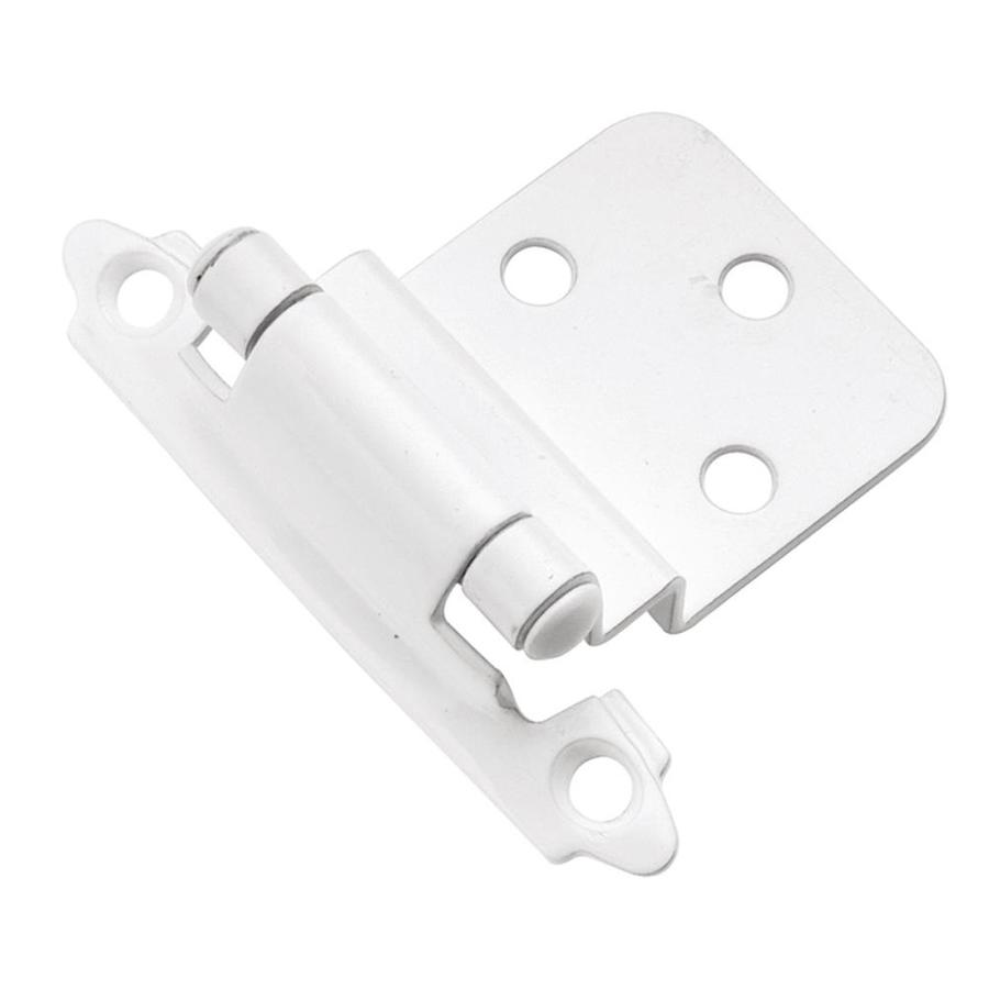 Hickory Hardware 2 Pack White Self Closing Ball Tip Cabinet Hinge