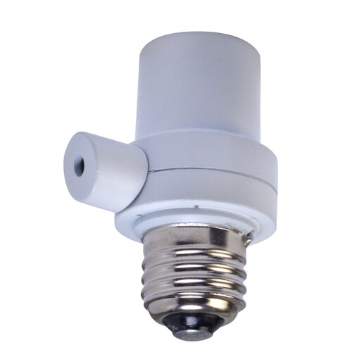 Woods In/Out Socket W/Photocell White in the Motion & Light Sensor