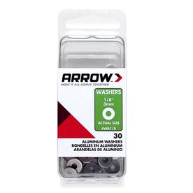 Arrow 30-Count 0.131 x 3/8-in Aluminum Standard (SAE) Flat Washers