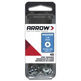 Arrow 40-Count 0.131 x 3/8-in Plain Steel Standard (SAE) Flat Washers