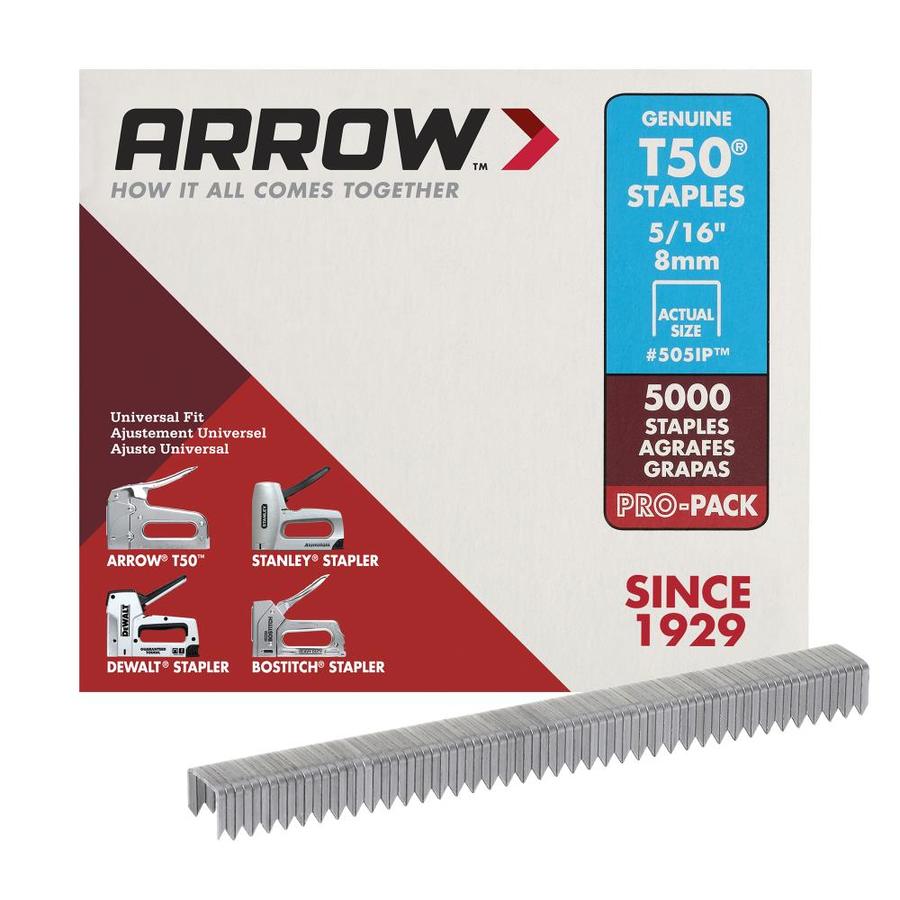 Arrow 5/16in Leg x 3/8in Medium Crown 18Gauge HeavyDuty Staples