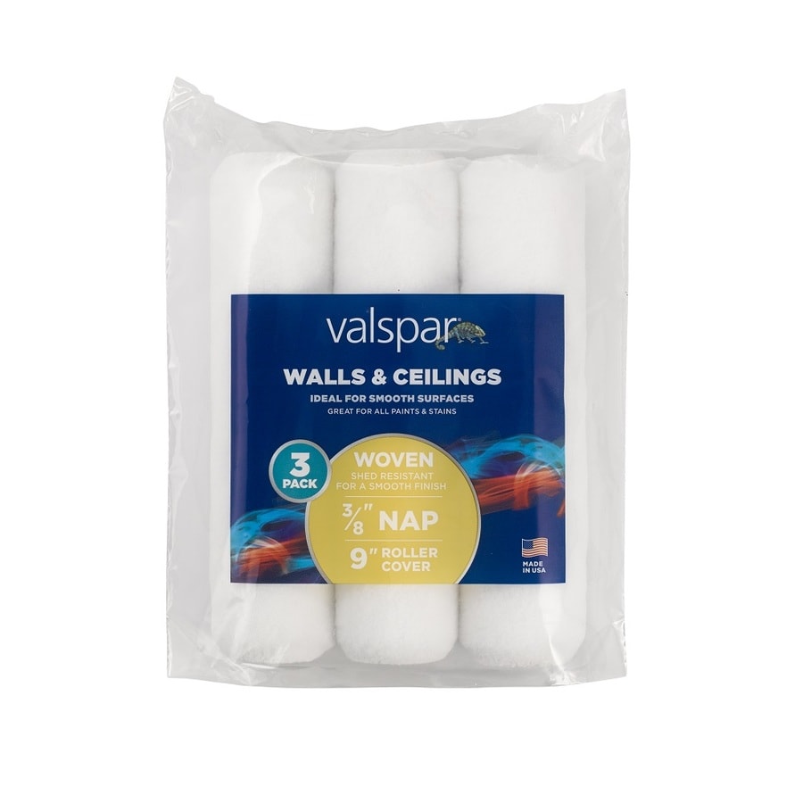 Valspar 3 Pack 9 In X 3 8 In Woven Polyester Paint Roller Cover At