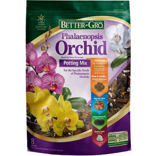 BETTER-GRO Orchid 8-Quart Organic Potting Soil Mix in the Soil ...