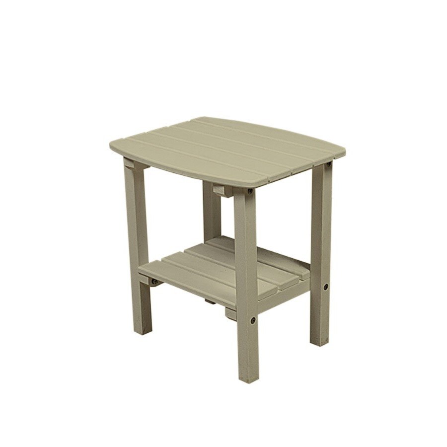 Great American Woodies Lifestyle Collection 17 In Sand Great American Woodies Lifestyle Collection 17 In Sand Rectangle Resin Patio Side Table