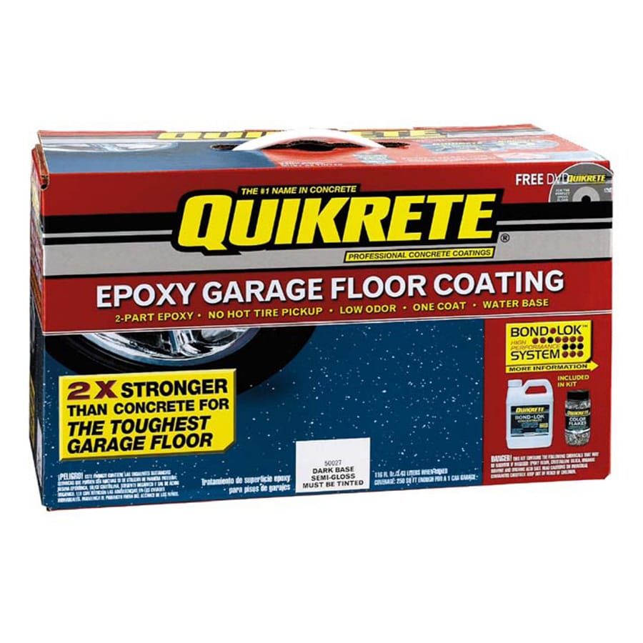 QUIKRETE 224208 1-Gallon Kit Epoxy Garage Floor Coating Dark Base