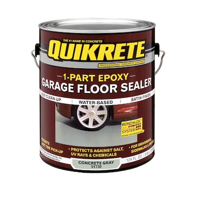 Quikrete 1 Gallon Water Based 1 Part Epoxy Concrete Gray At Lowes Com