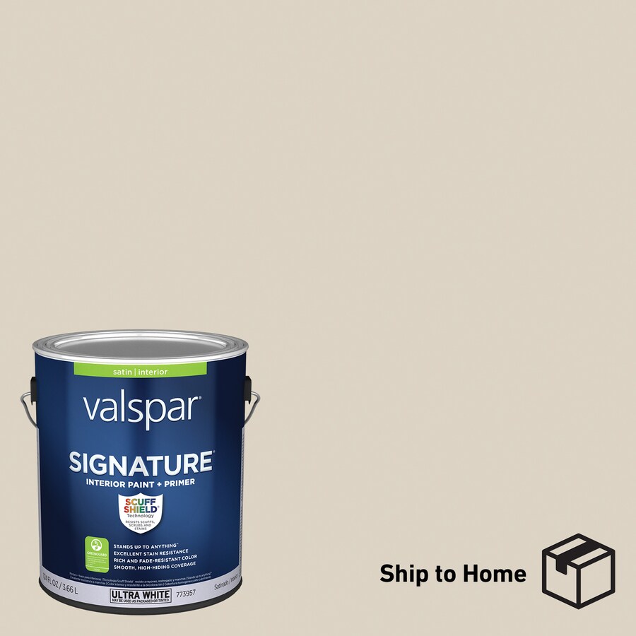 Valspar Signature Satin Coconut Milk 2007-10c Interior Paint (1-Gallon ...