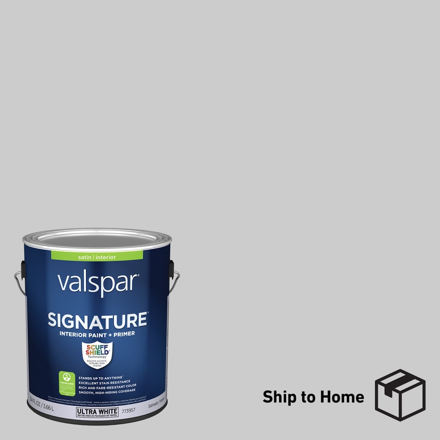 Valspar Signature Satin Silver Leaf Beige 4006 1a Interior Paint 1 Gallon In The Interior Paint Department At Lowes Com