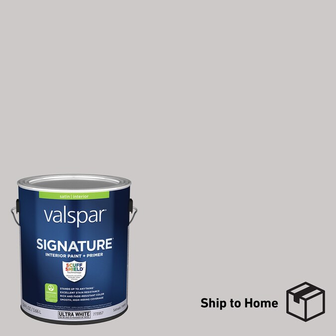 Valspar Signature Satin Grayish Hgsw2447 Interior Paint 1 Gallon In The Department At Com - Valspar Light Grey Blue Paint Colors