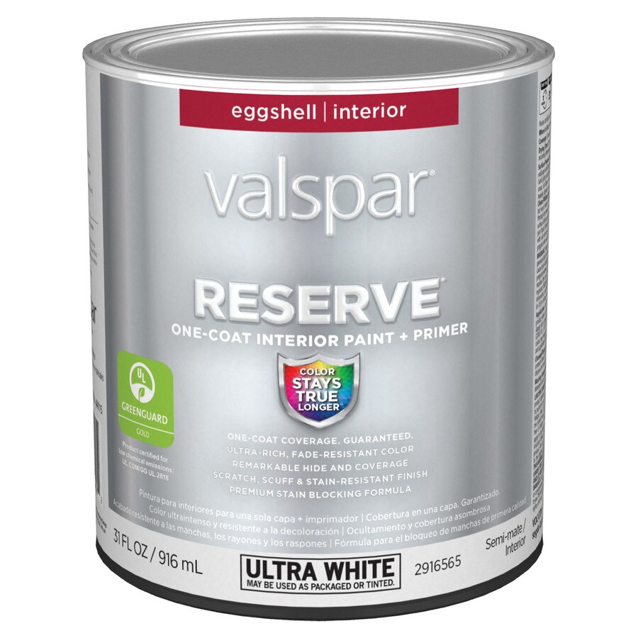 Valspar Reserve Ultra White Eggshell Tintable Interior Paint 1 Quart In The Interior Paint