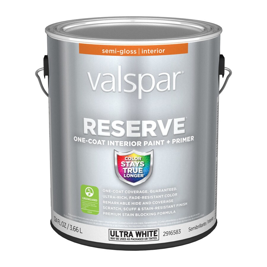 Valspar Reserve Ultra White Semi-Gloss Tintable Interior Paint (1 ...