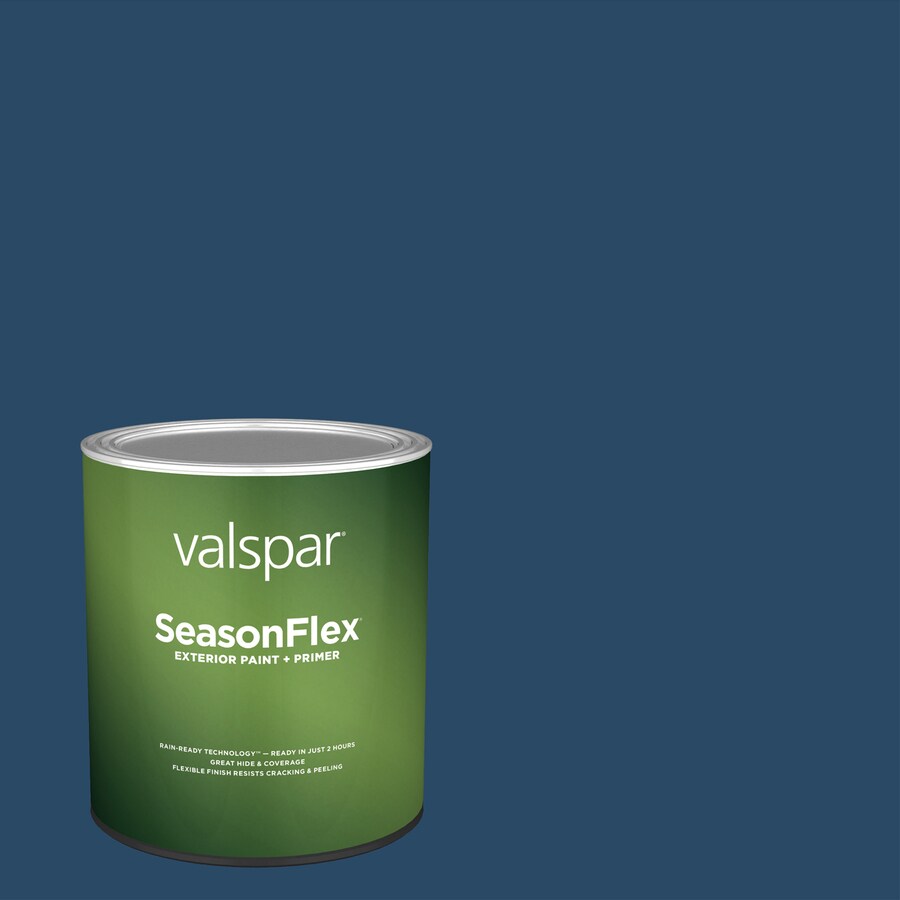 Valspar SeasonFlex Satin Indigo Cloth 40097 Exterior Paint (1Quart