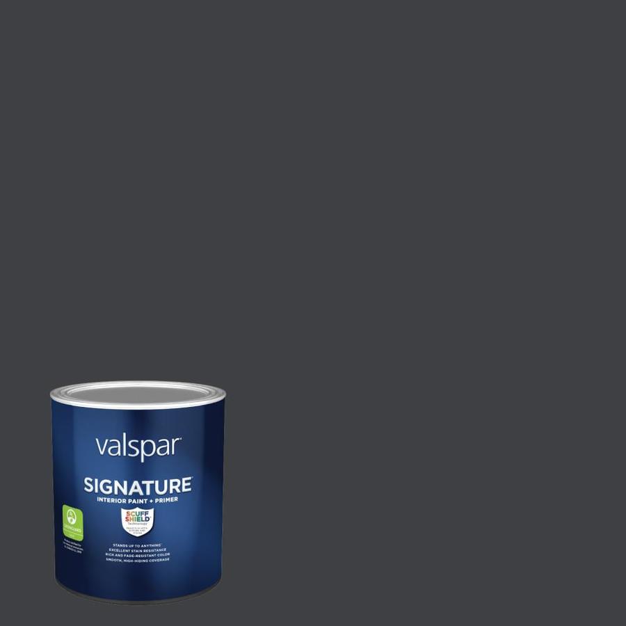 Valspar Signature Flat Dark Kettle Black 4011-2 Interior Paint (1-Quart ...