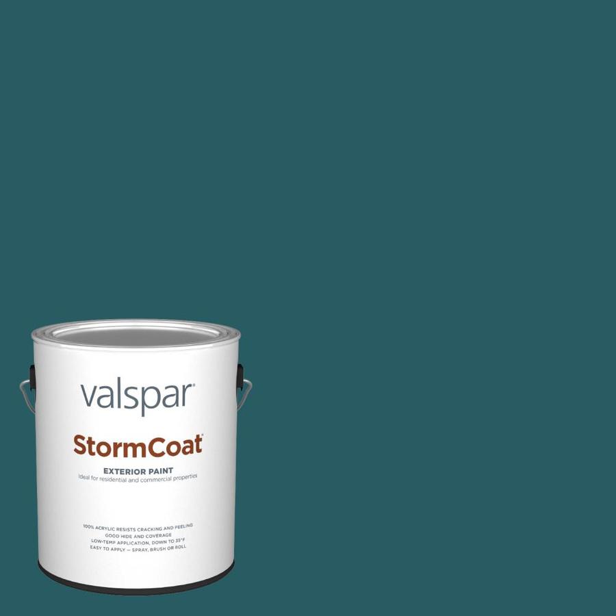 Valspar Pro Storm Coat Classic Teal Flat Latex Exterior Paint (Actual