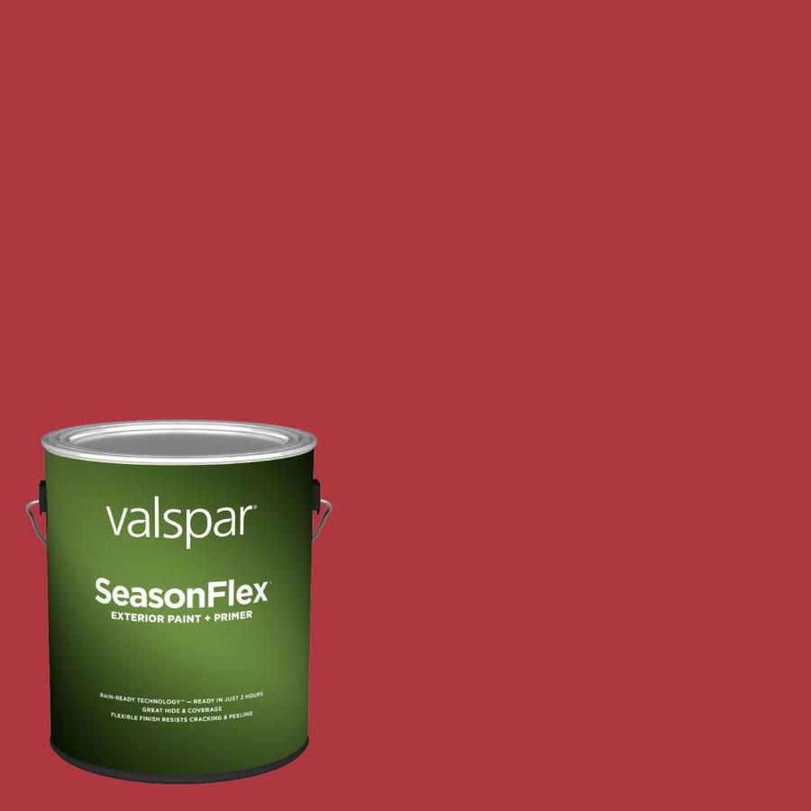 Valspar SeasonFlex Satin Classic Red 10092 Exterior Paint (1Gallon