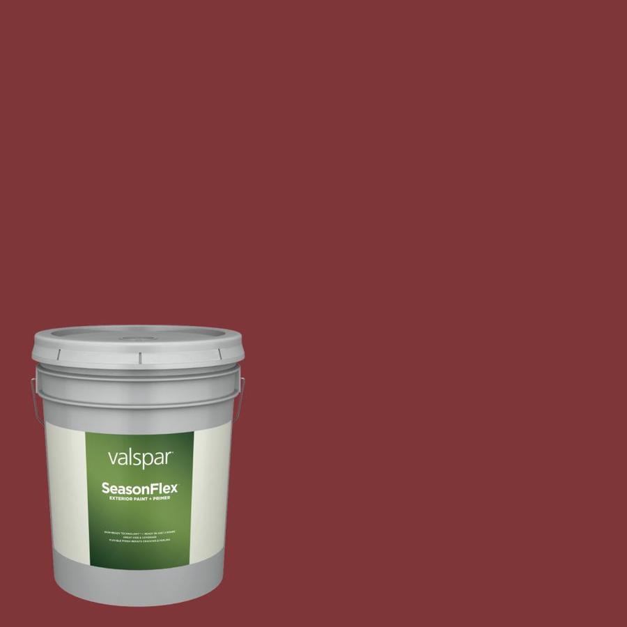 Valspar SeasonFlex Satin Heirloom Red 10103 Exterior Paint (5Gallon