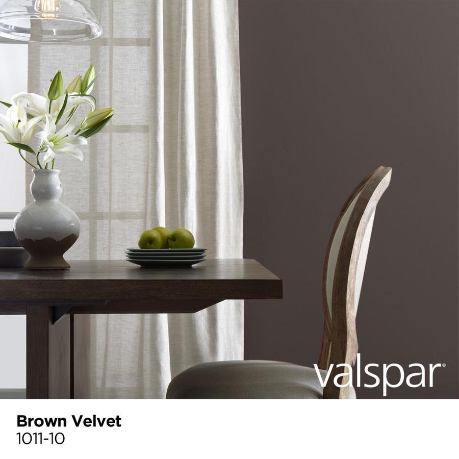 Valspar Signature Satin Brown Velvet 1011-10 Interior Paint (5-Gallon ...