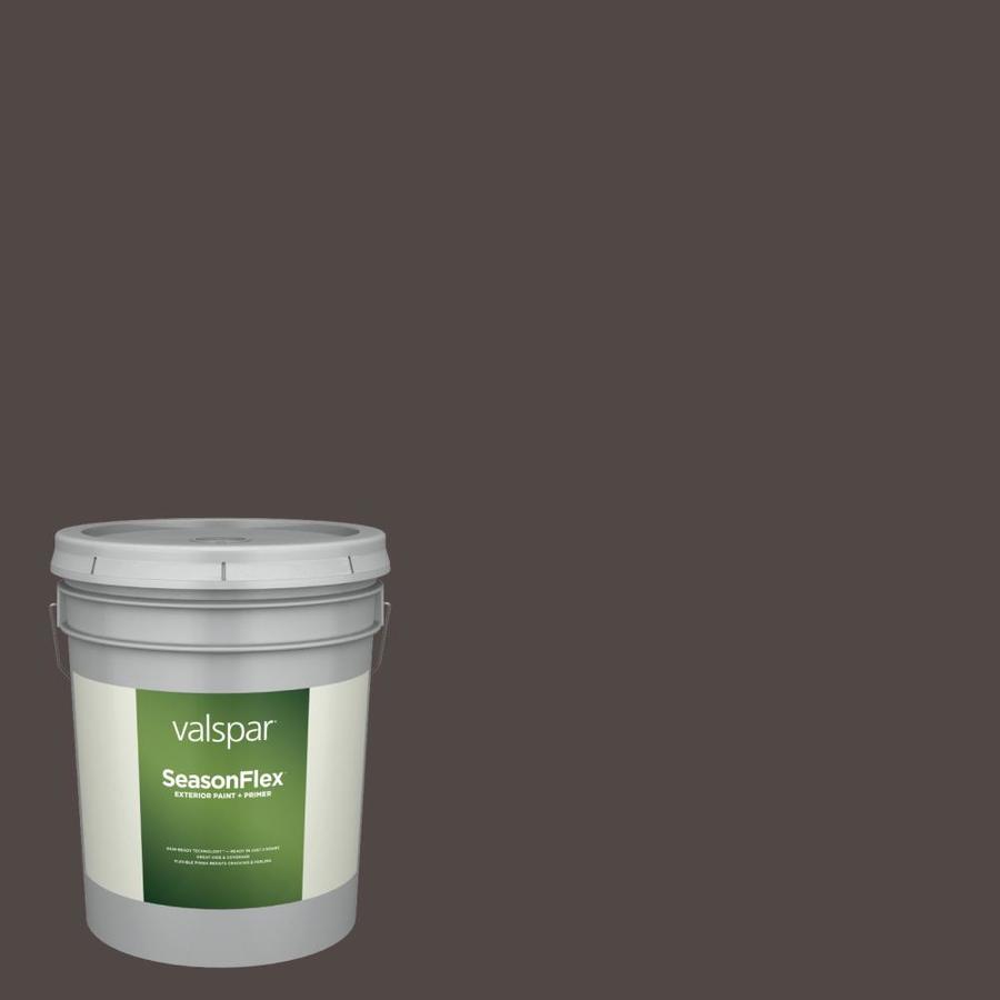 Valspar SeasonFlex Satin Brown Velvet 1011-10 Exterior Paint (5-Gallon ...