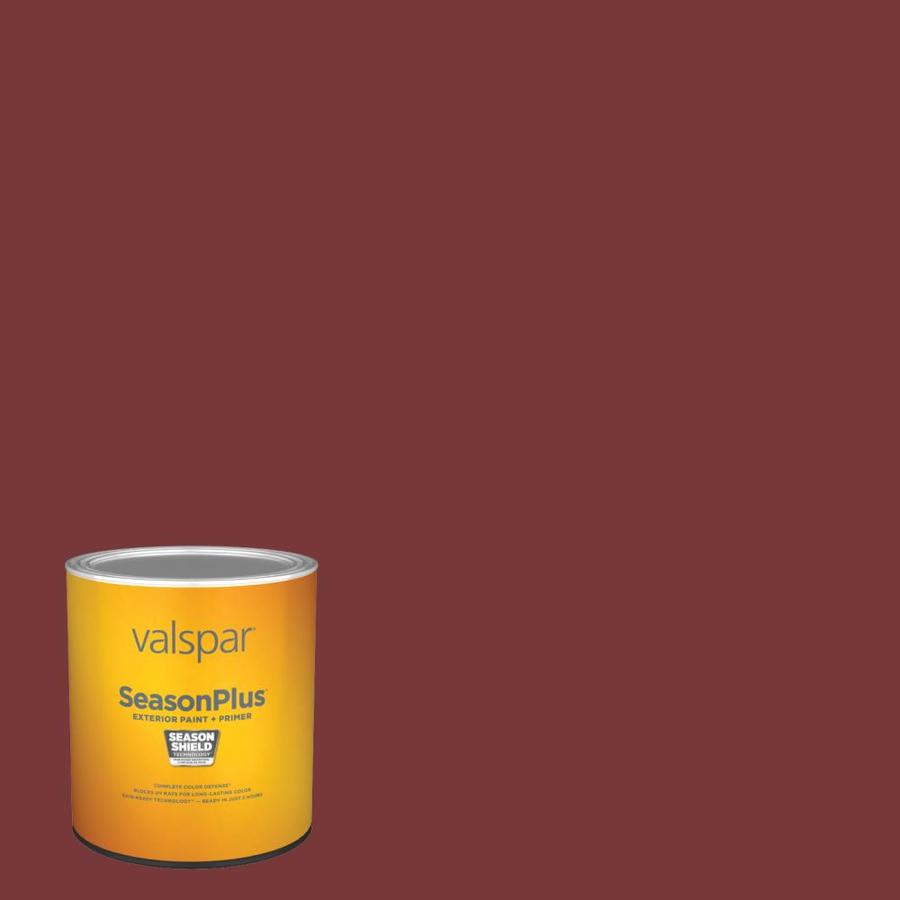 Valspar SeasonPlus Posh Red Flat Latex Exterior Paint (Actual Net