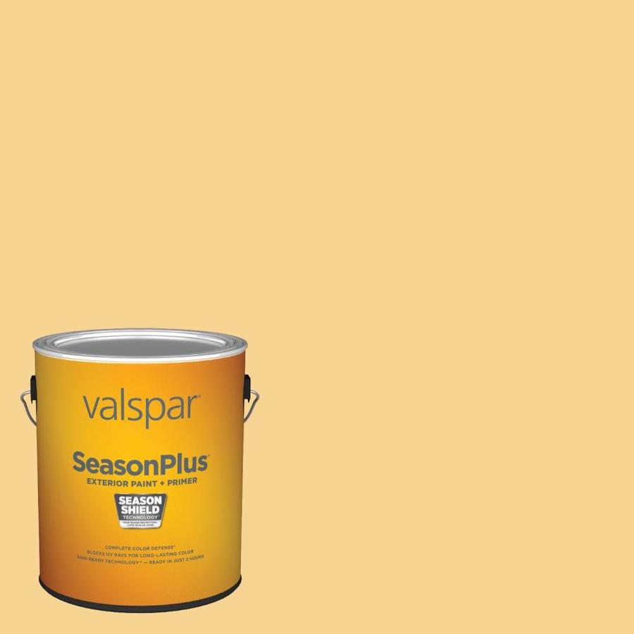 Valspar SeasonPlus Flat Classical Yellow Hgsw2865 Exterior Paint (1Gallon) in the Exterior