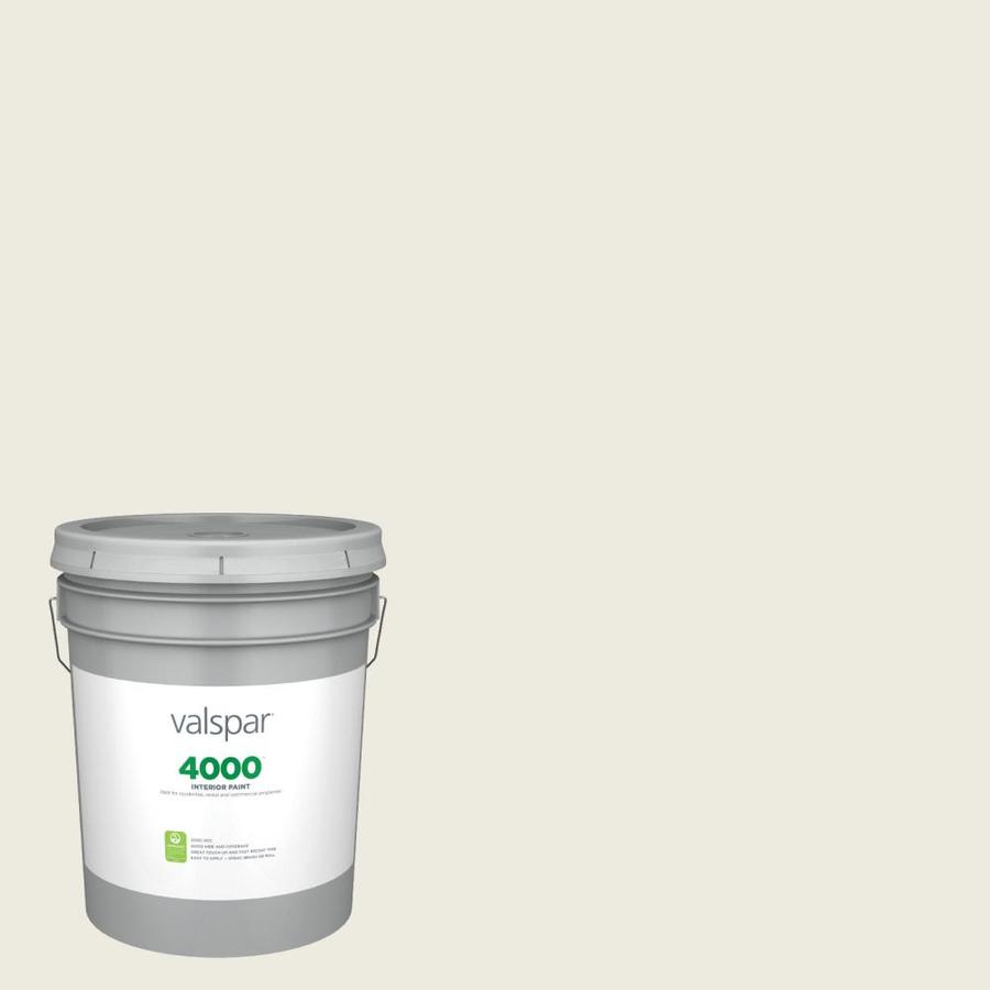 Valspar 4000 Flat Alabaster Hgsw4031 Interior Paint (5Gallon) in the