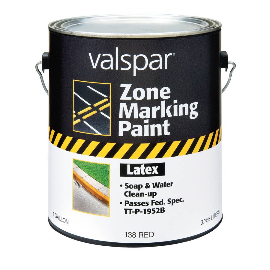 Valspar 024.0000138.007 Zone Red Latex Marking Paint (1-Gallon)