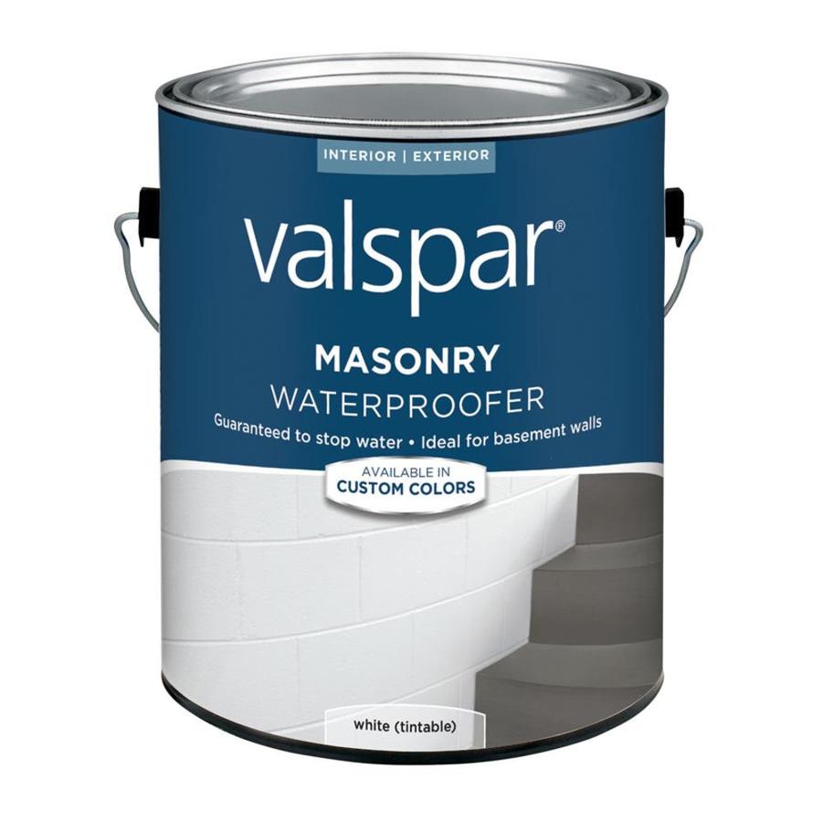 Valspar Masonry Waterproofer White Flat Latex Interior/Exterior Paint (Actual Net Contents 128 fl oz)