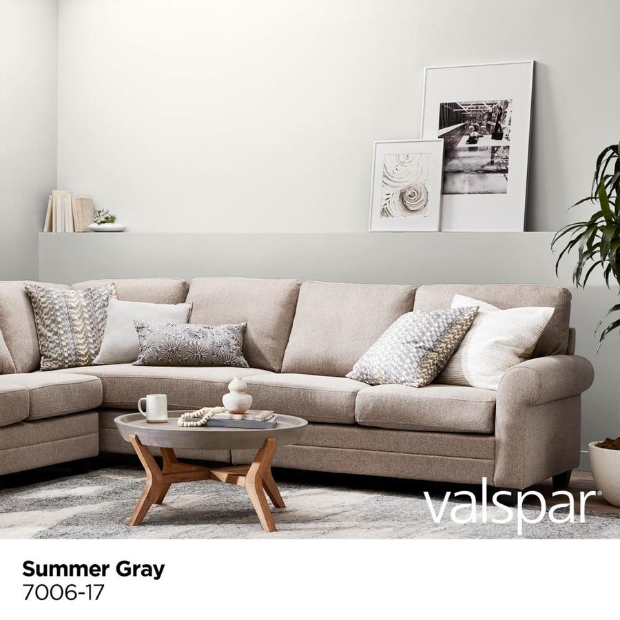 Valspar 4000 Flat Summer Gray 7006-17 Interior Paint (5-Gallon) in the ...