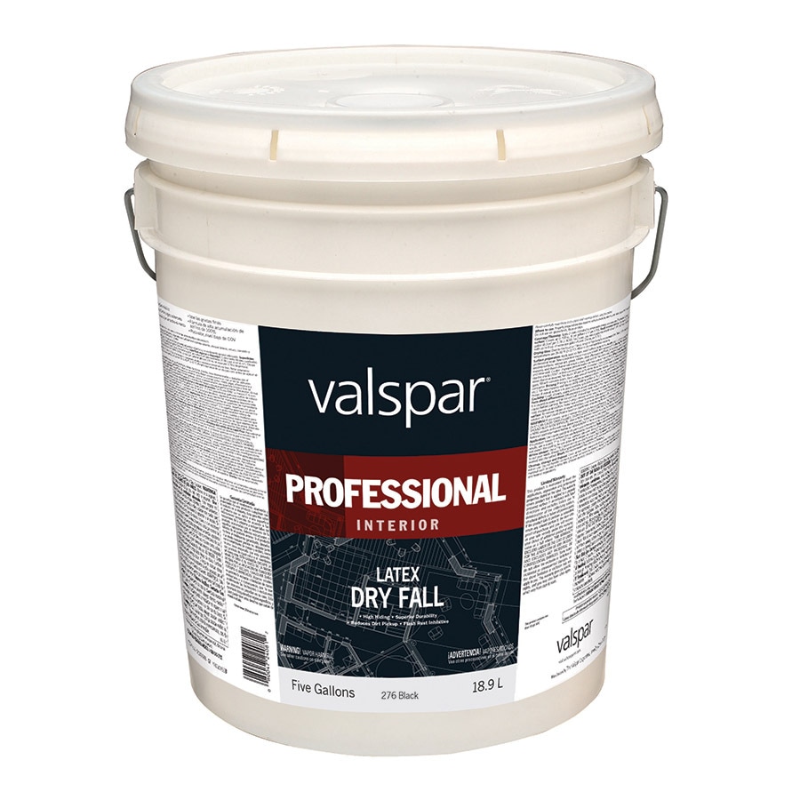 Valspar Flat Black Dryfall Latex Paint Actual Net Contents 640