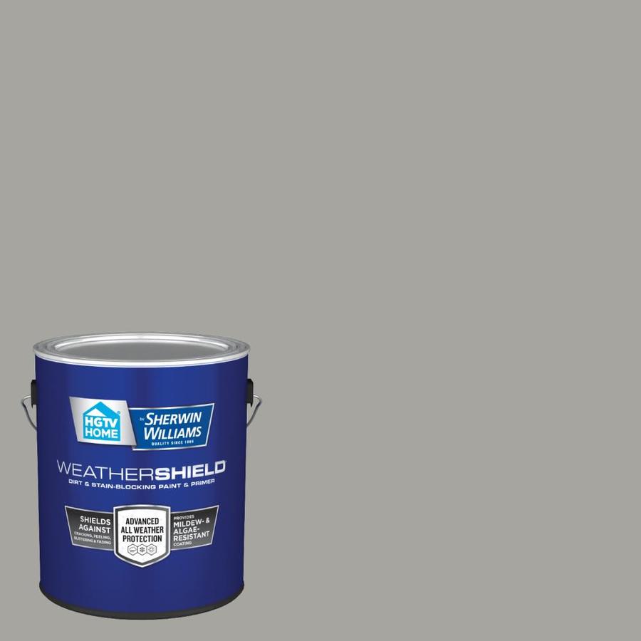 HGTV HOME by SherwinWilliams Weathershield Satin Wet Pavement 50062a Exterior Paint (1Gallon